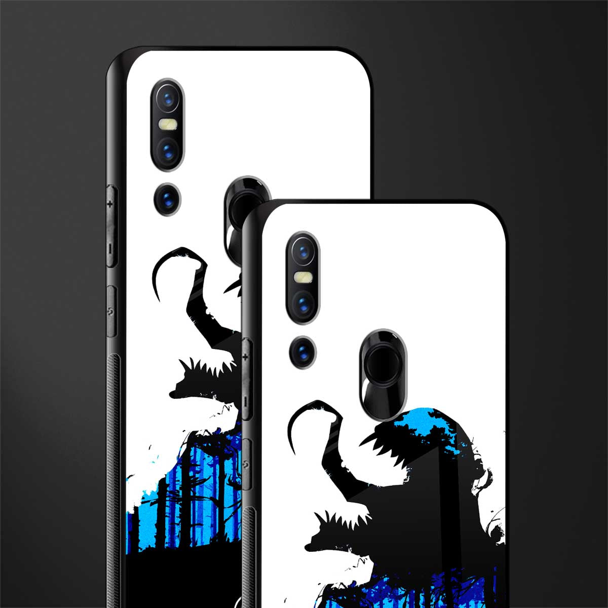 venom minimalistic glass case for vivo v15 image-2