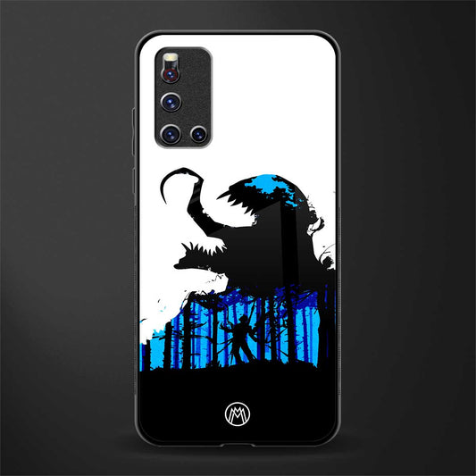 venom minimalistic glass case for vivo v19 image