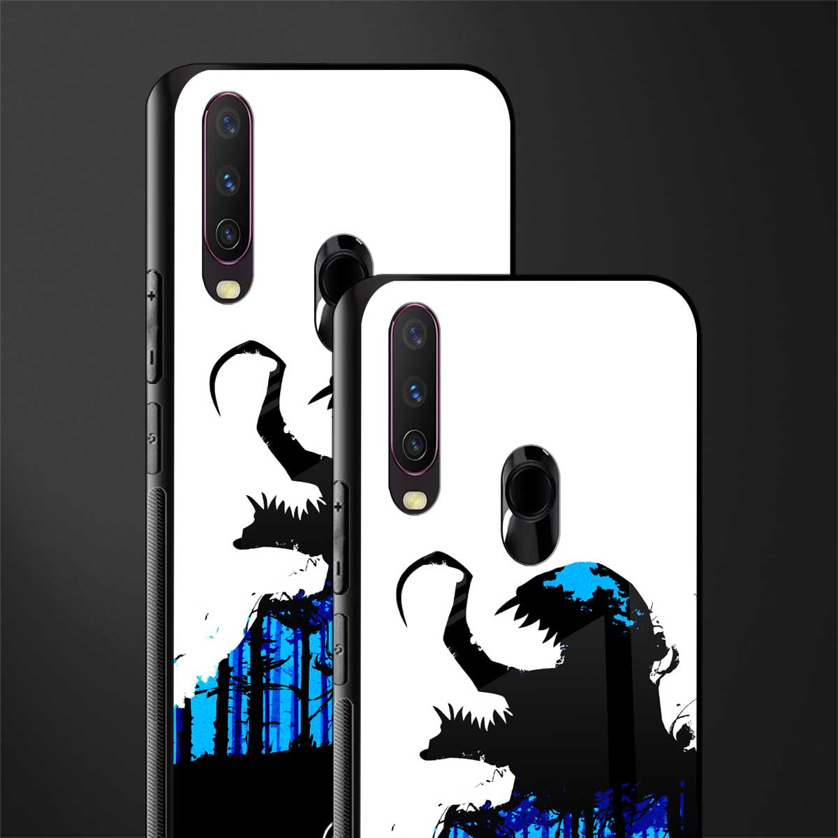venom minimalistic glass case for vivo y17 image-2