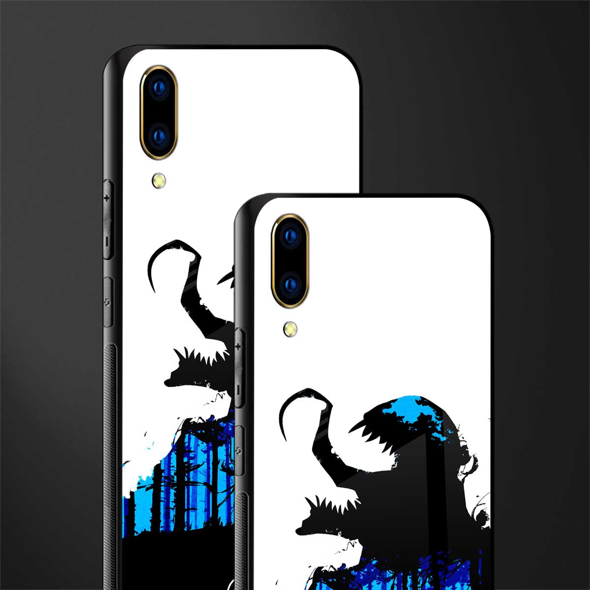 venom minimalistic glass case for vivo v11 pro image-2