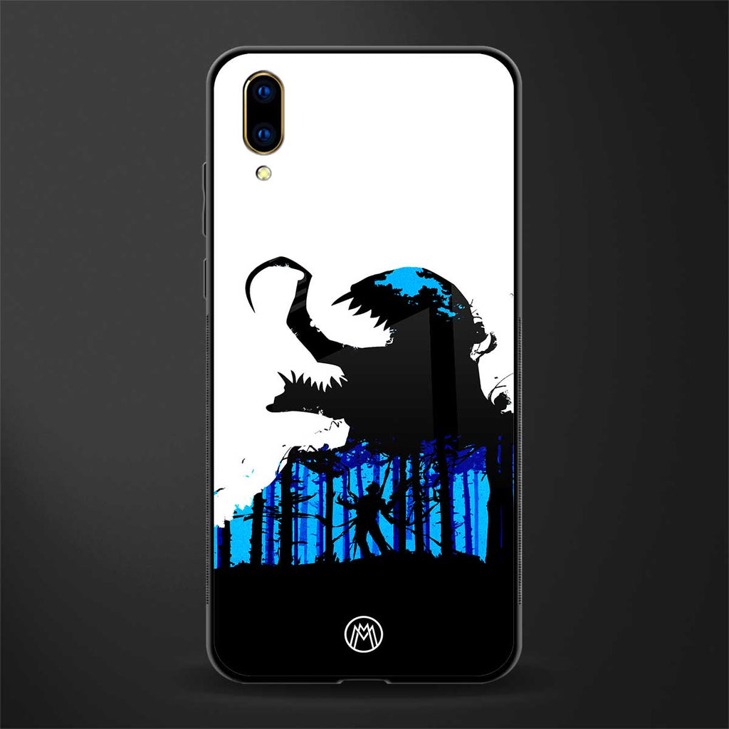 venom minimalistic glass case for vivo v11 pro image