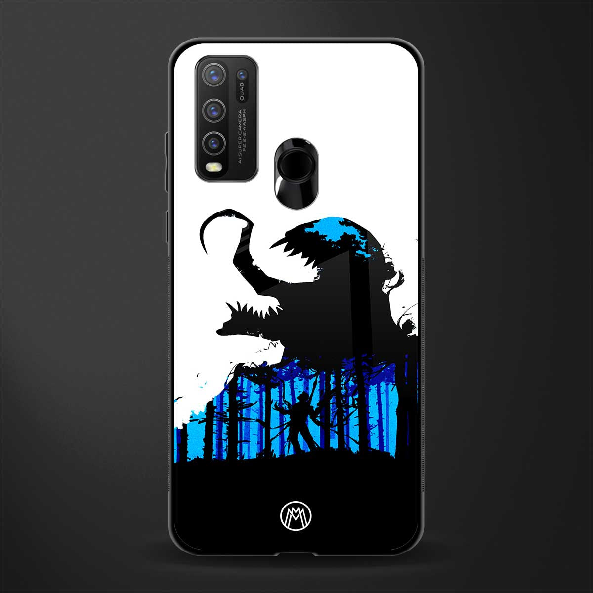 venom minimalistic glass case for vivo y30 image
