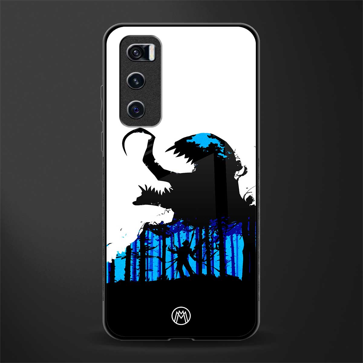 venom minimalistic glass case for vivo v20 se image