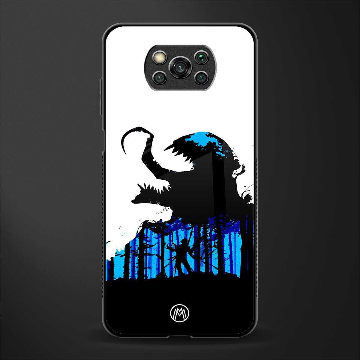 venom minimalistic glass case for poco x3 pro image