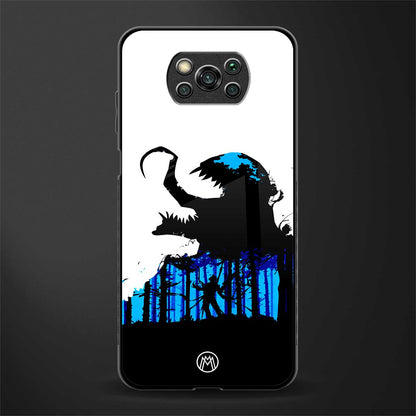 venom minimalistic glass case for poco x3 pro image