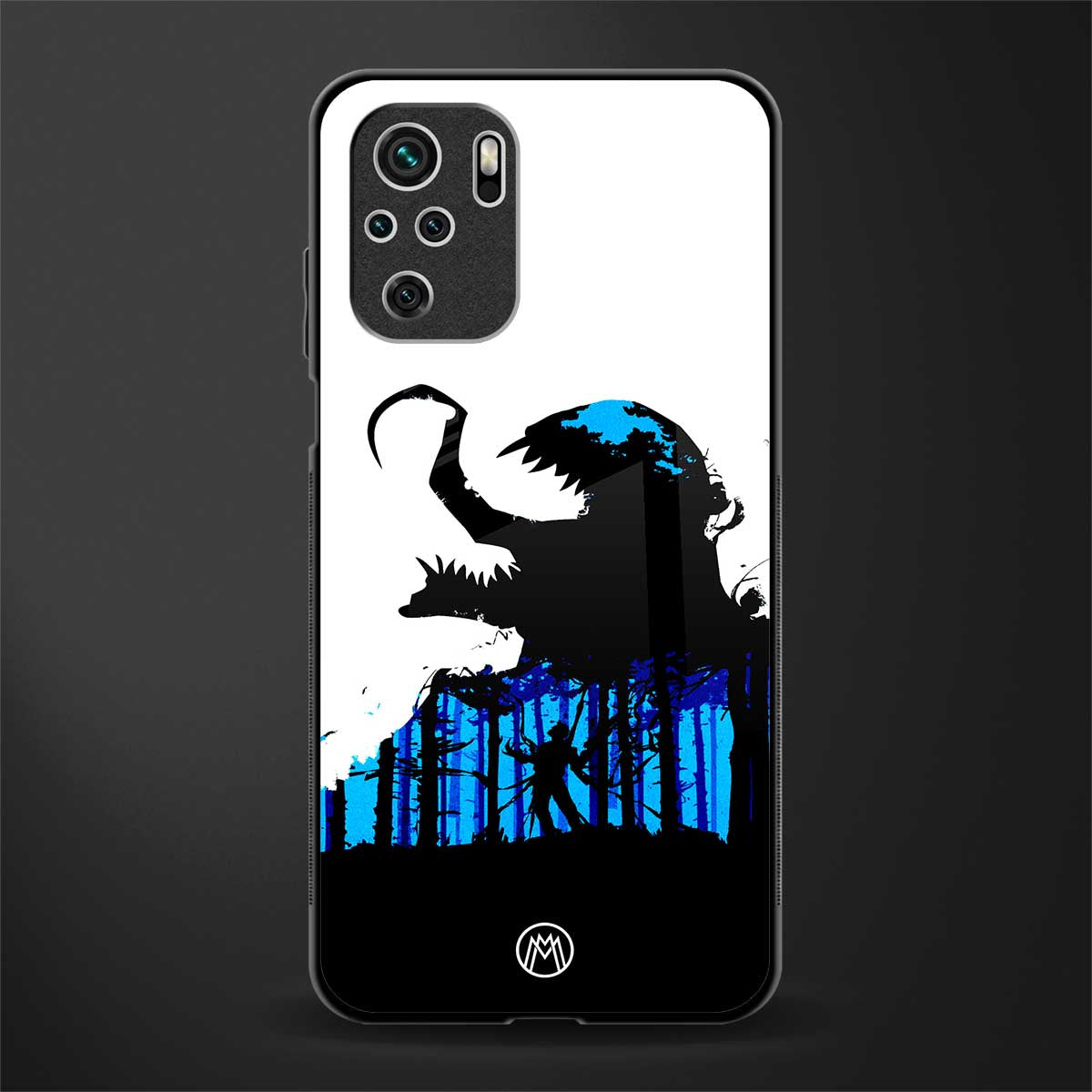 venom minimalistic glass case for redmi note 10 image