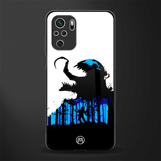 venom minimalistic glass case for redmi note 10s image