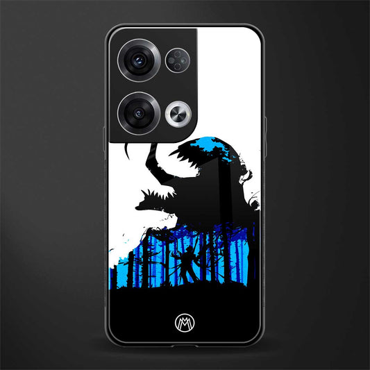 venom minimalistic back phone cover | glass case for oppo reno 8