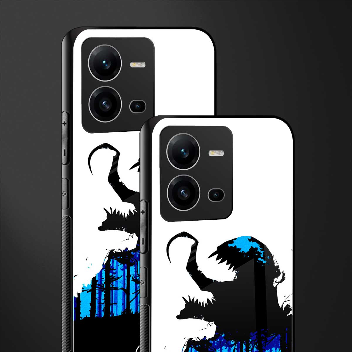 venom minimalistic back phone cover | glass case for vivo v25-5g