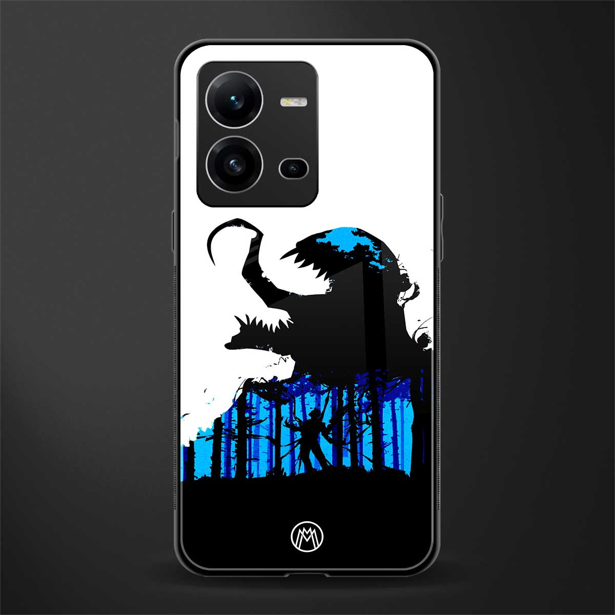 venom minimalistic back phone cover | glass case for vivo v25-5g