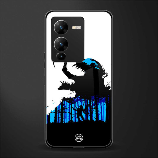 venom minimalistic back phone cover | glass case for vivo v25 pro 5g