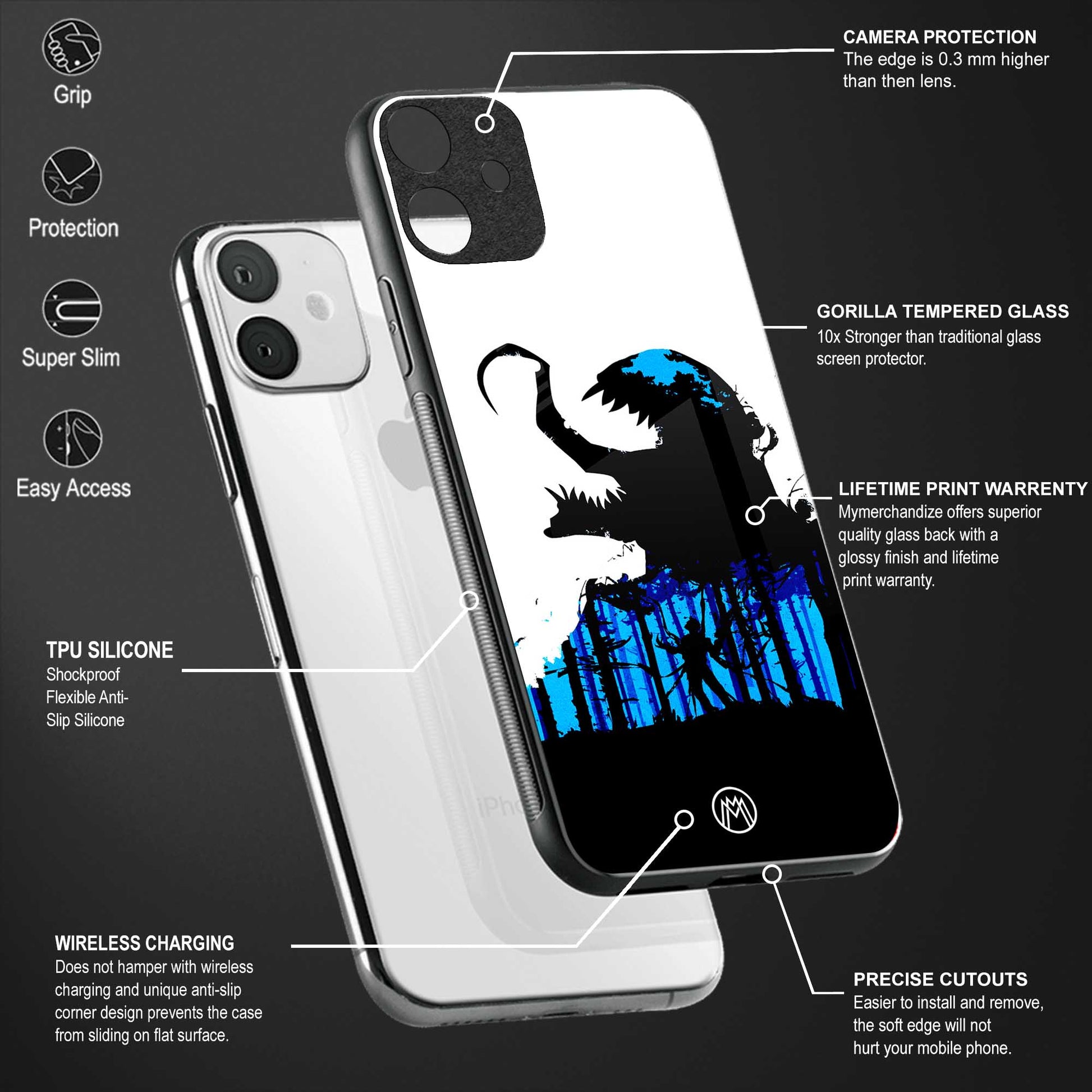 venom minimalistic glass case for redmi 9 image-4