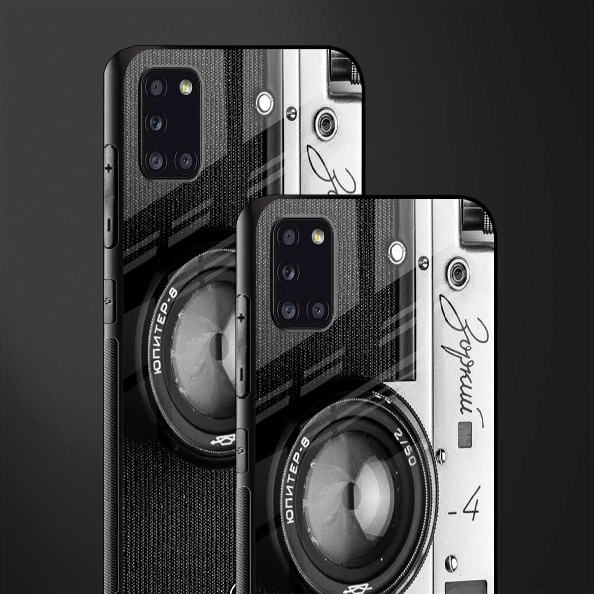vintage camera glass case for samsung galaxy a31 image-2