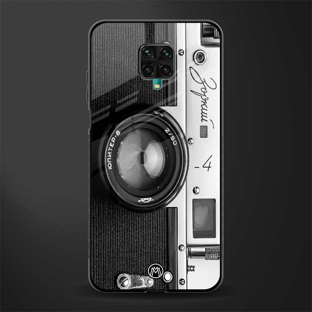 vintage camera glass case for redmi note 9 pro image