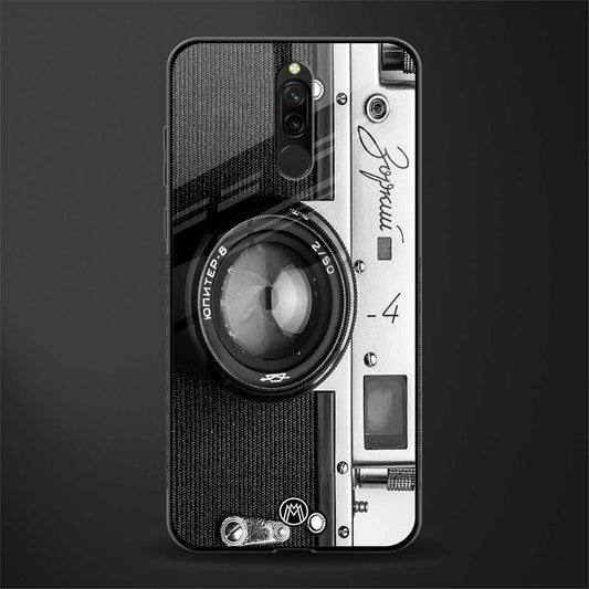 vintage camera glass case for redmi 8 image