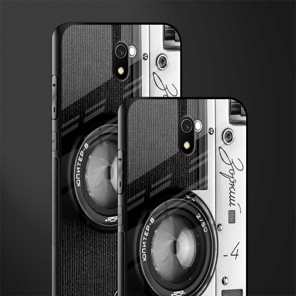 vintage camera glass case for redmi 8a image-2