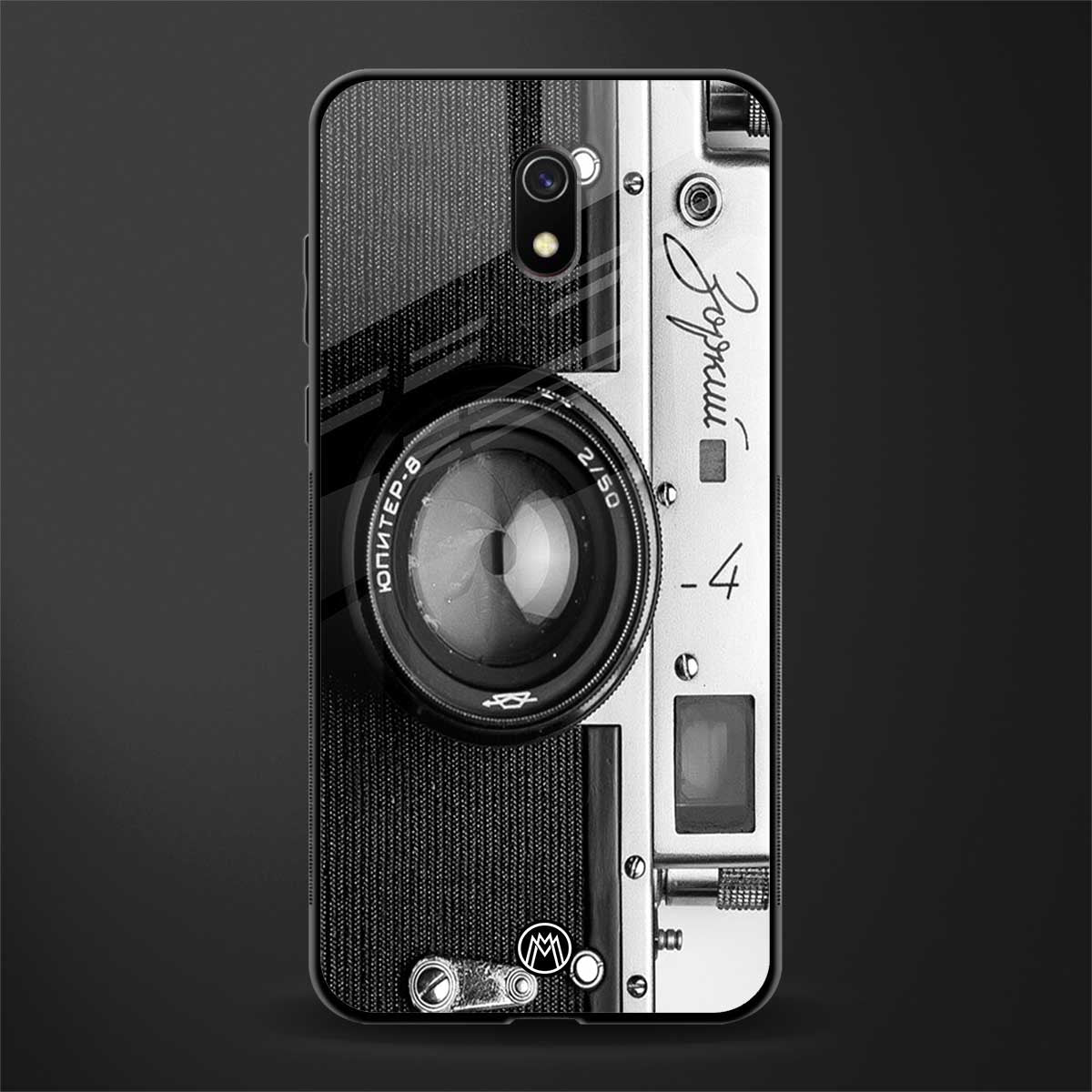vintage camera glass case for redmi 8a image