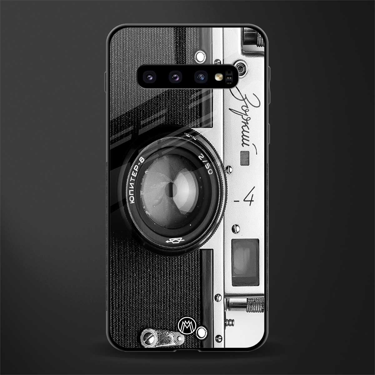 vintage camera glass case for samsung galaxy s10 image