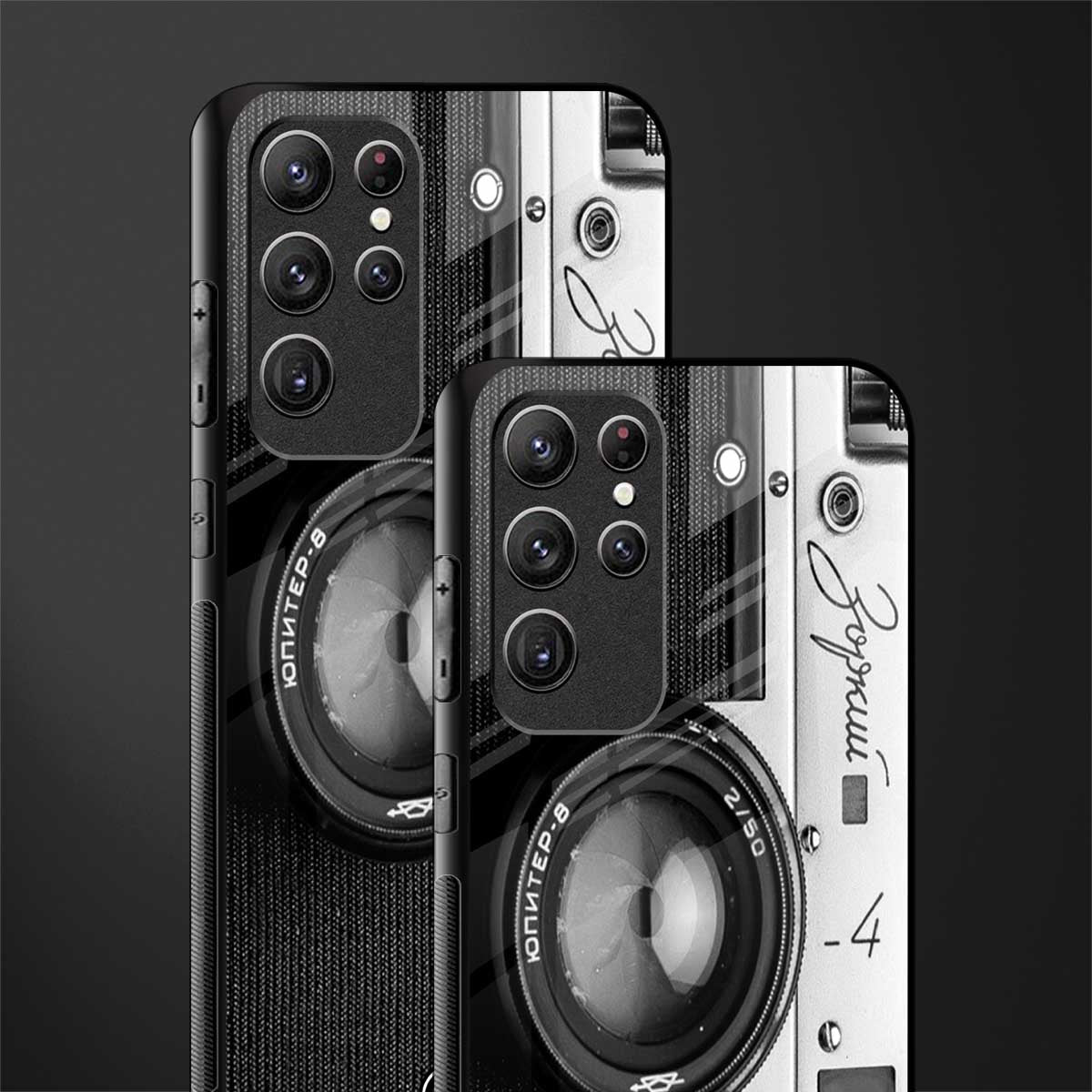vintage camera glass case for samsung galaxy s21 ultra image-2