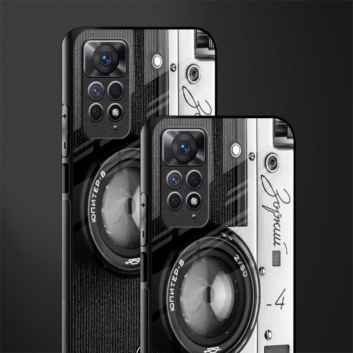 vintage camera glass case for redmi note 11 pro image-2