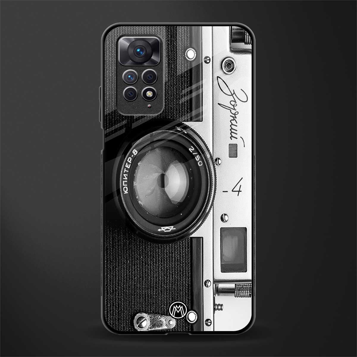 vintage camera glass case for redmi note 11 pro image