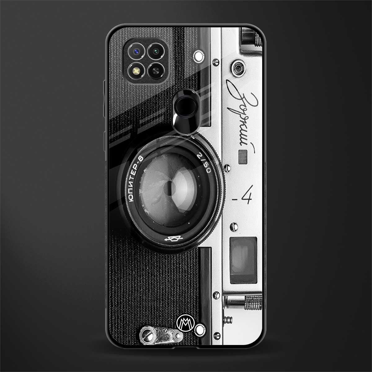 vintage camera glass case for redmi 9 image