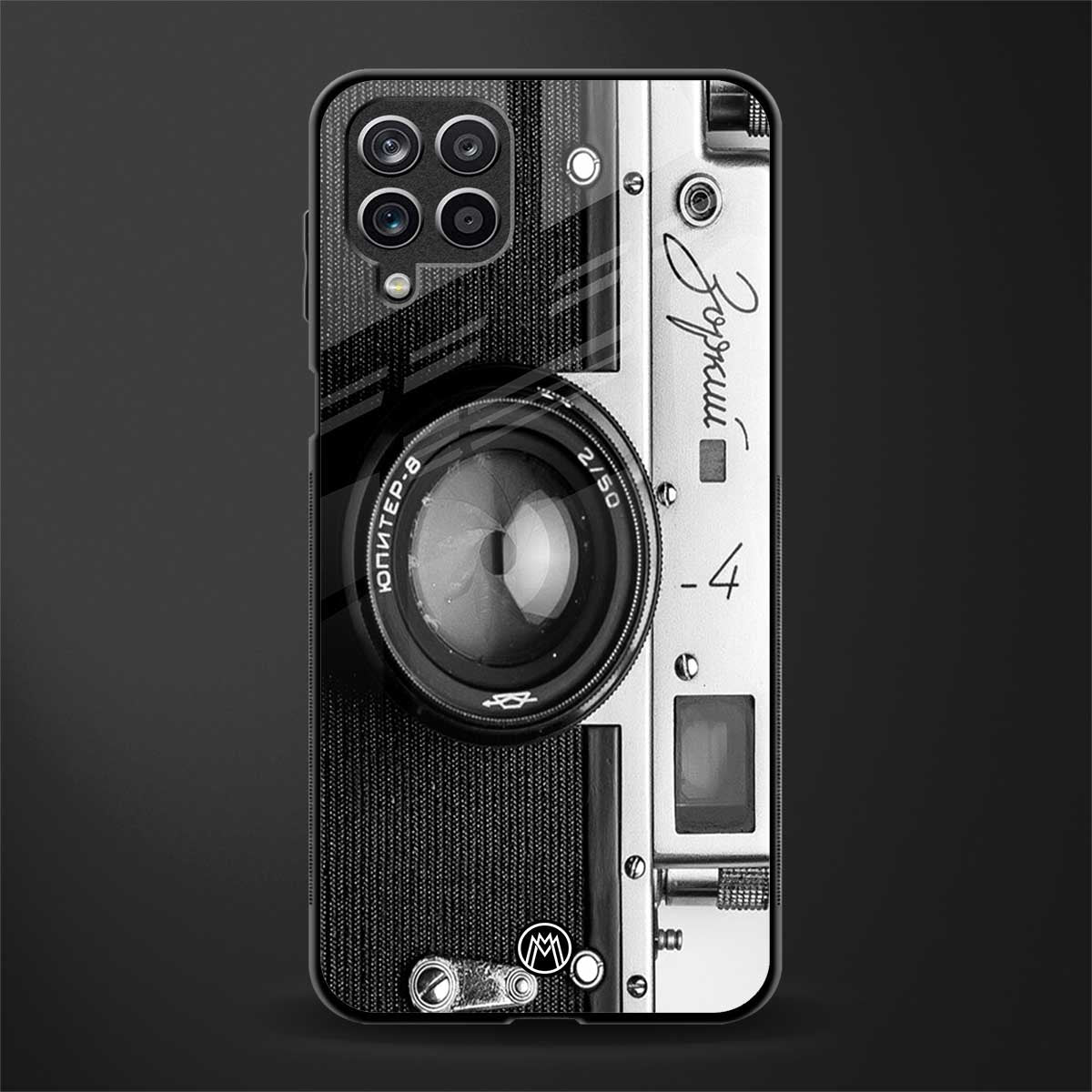 vintage camera glass case for samsung galaxy f12 image