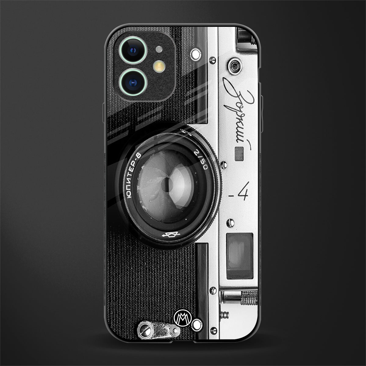 vintage camera glass case for iphone 11 image