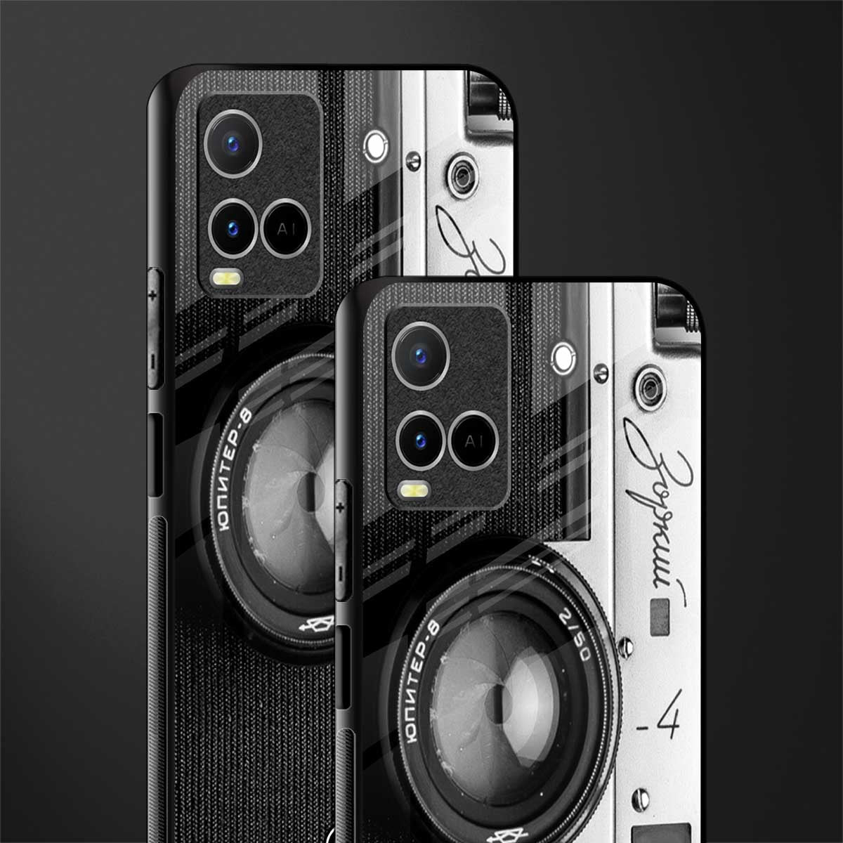 vintage camera glass case for vivo y21s image-2