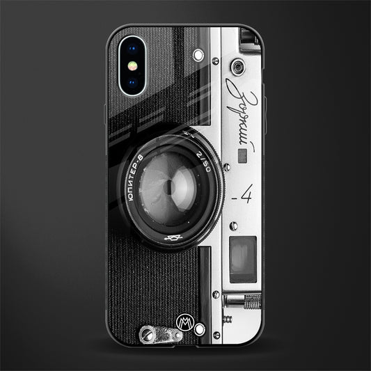 vintage camera glass case for iphone xs image