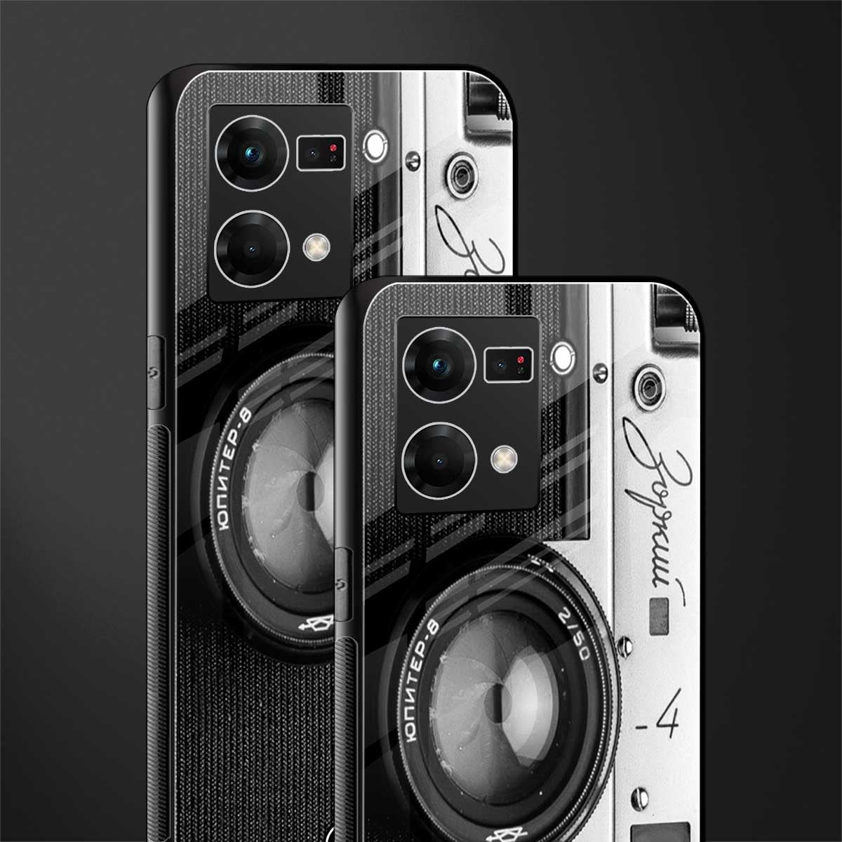 vintage camera back phone cover | glass case for oppo f21 pro 4g