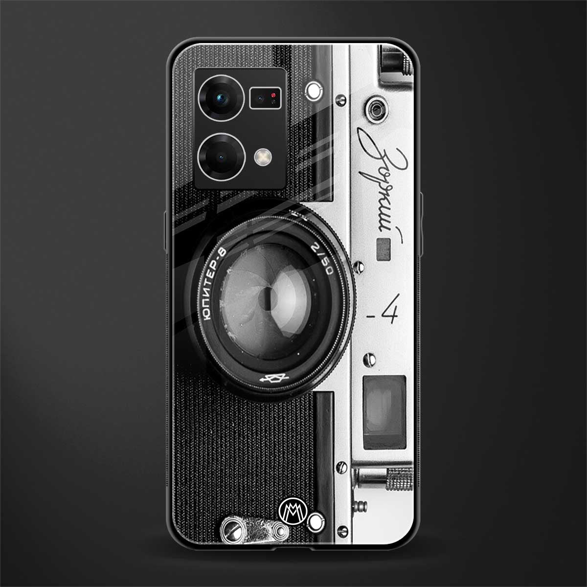 vintage camera back phone cover | glass case for oppo f21 pro 4g