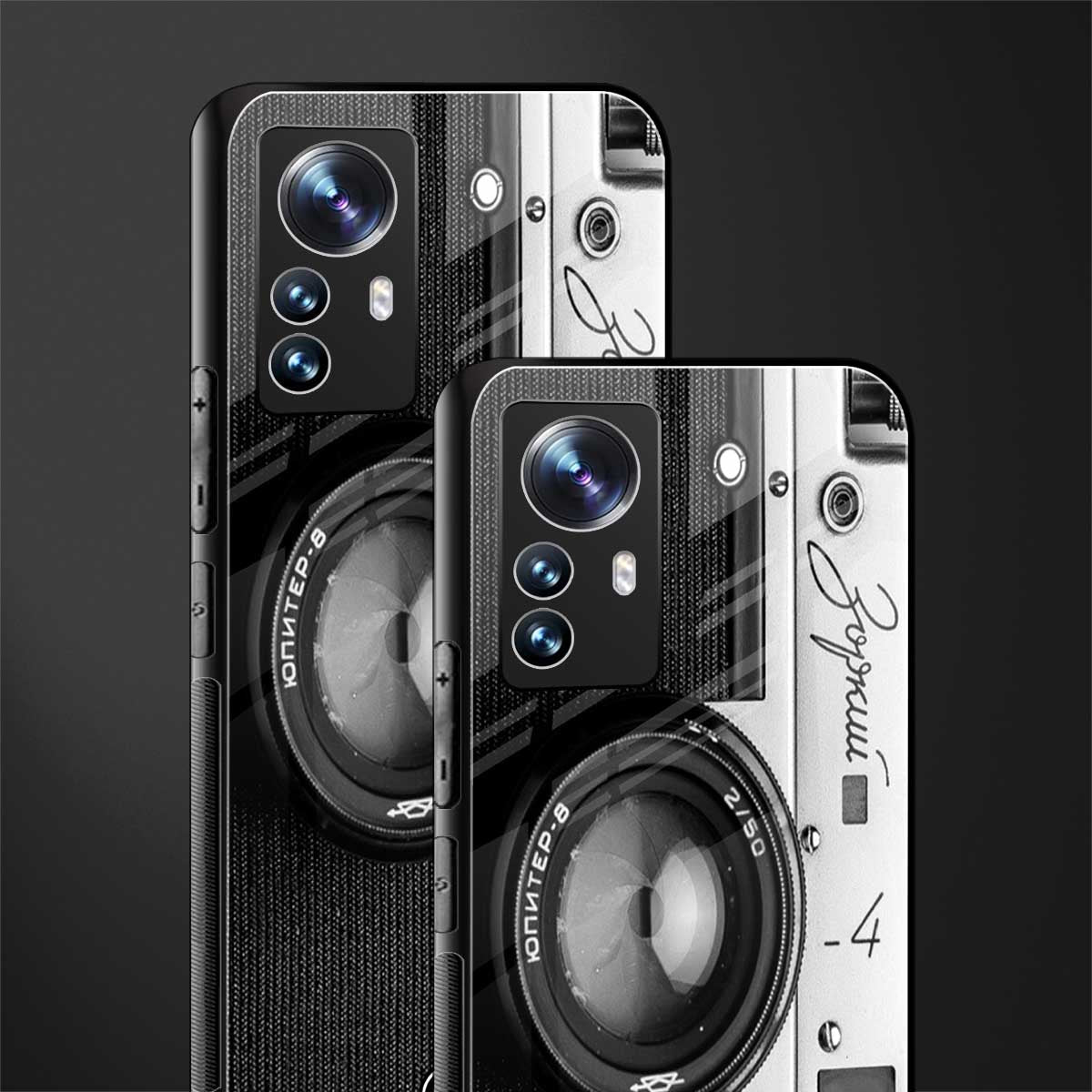 vintage camera back phone cover | glass case for xiaomi 12 pro