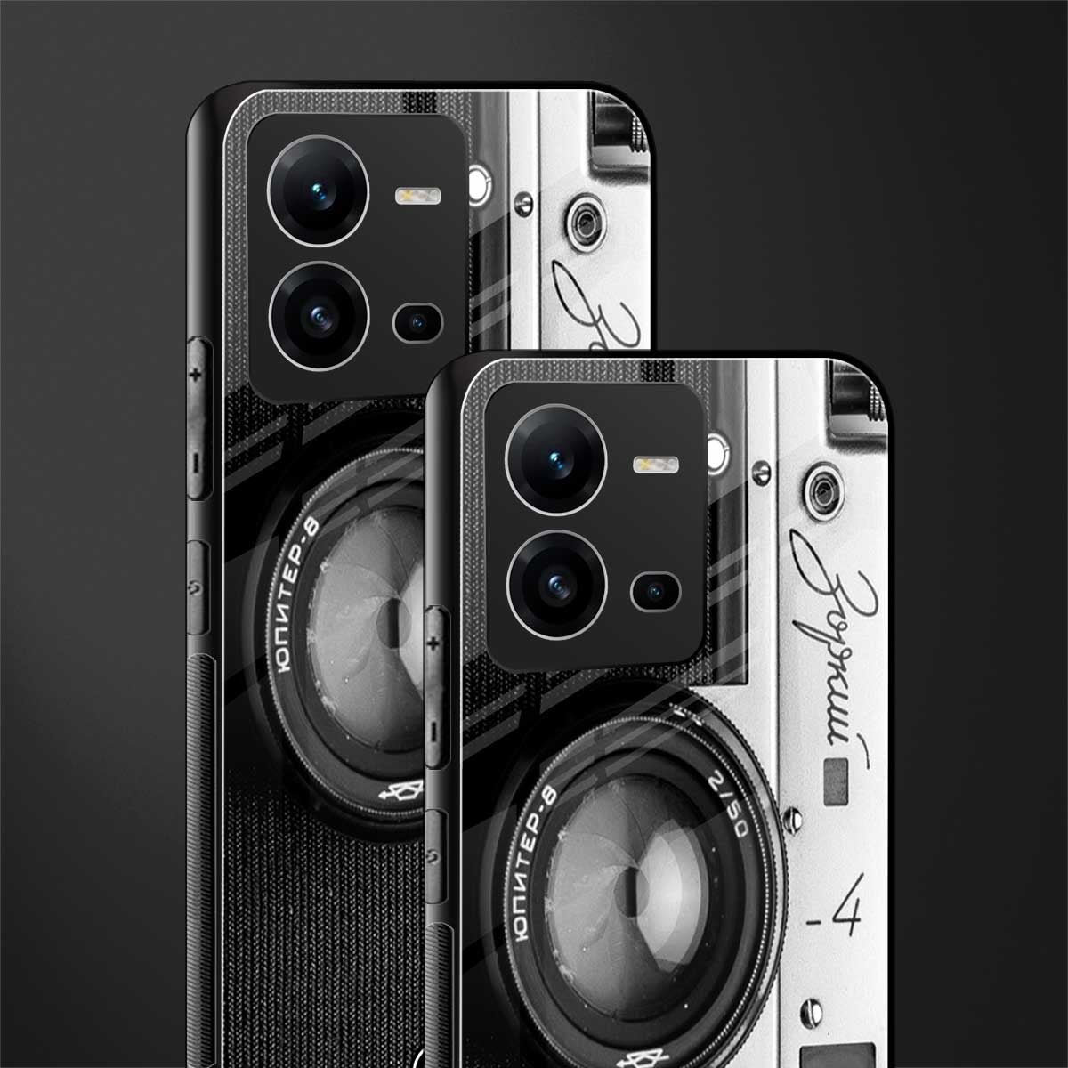 vintage camera back phone cover | glass case for vivo v25-5g