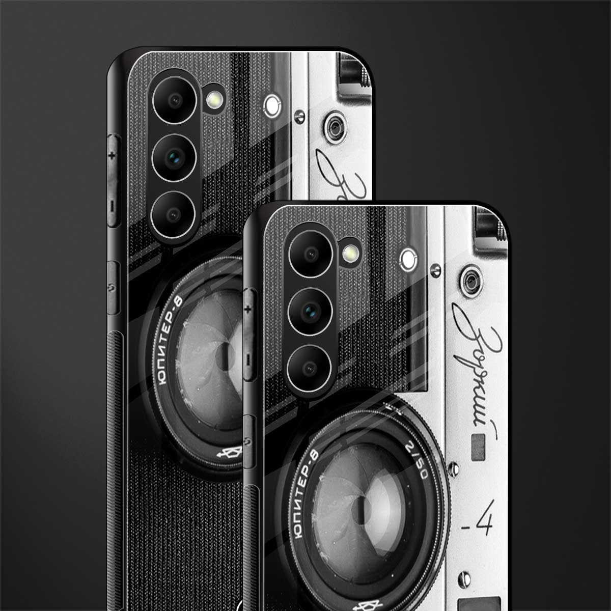 Vintage-Camera-Glass-Case for phone case | glass case for samsung galaxy s23 plus