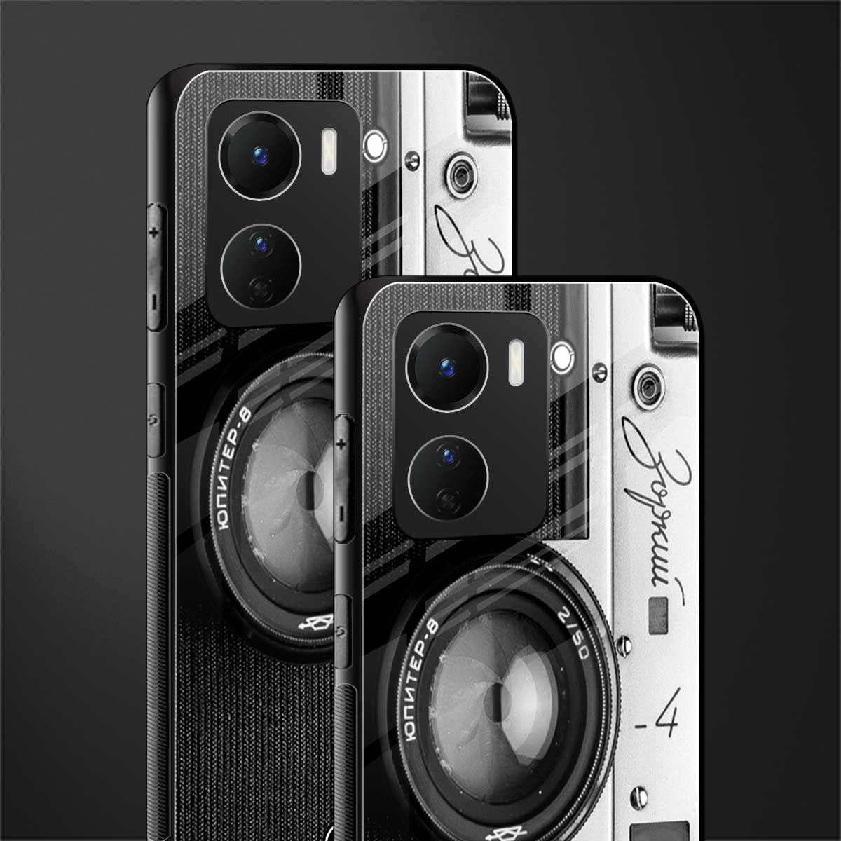 vintage camera back phone cover | glass case for vivo y16