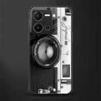 vintage camera back phone cover | glass case for vivo y35 4g
