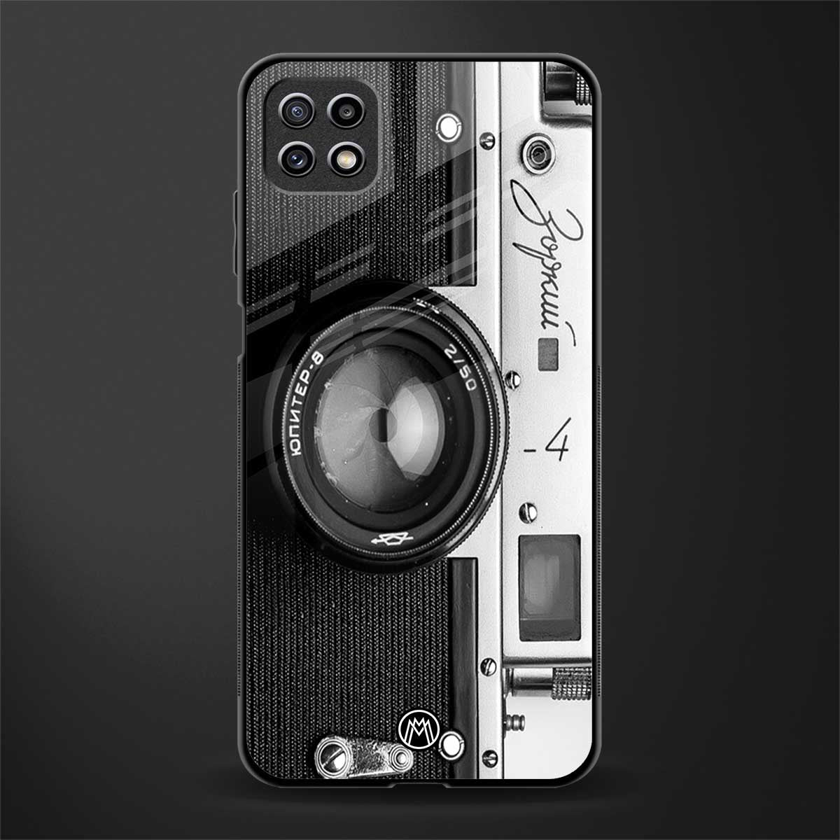 vintage camera back phone cover | glass case for samsung galaxy f42