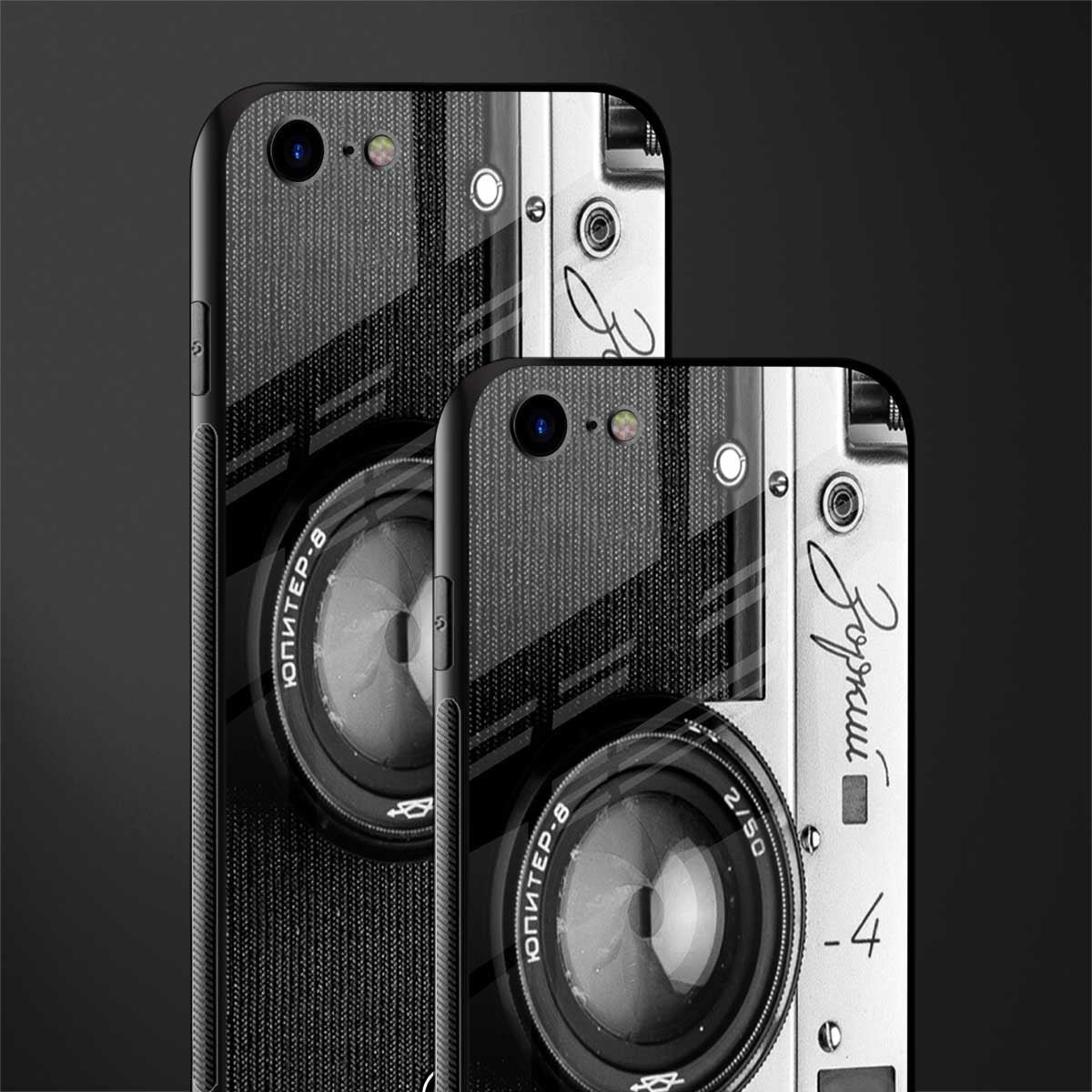 vintage camera glass case for iphone se 2020 image-2