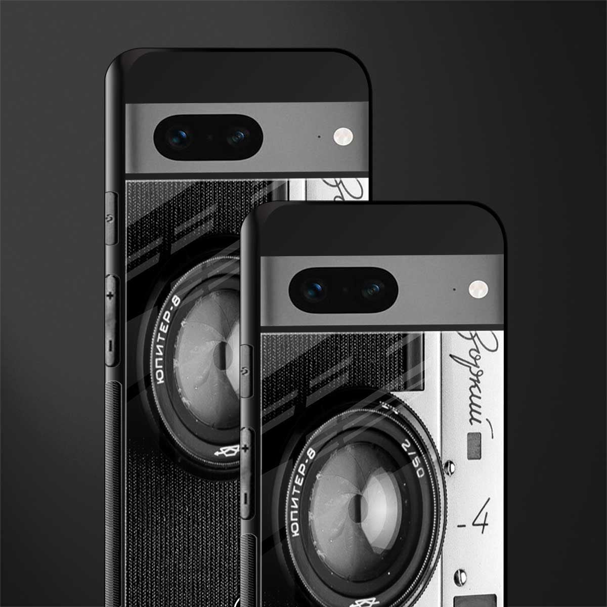 vintage camera back phone cover | glass case for google pixel 7