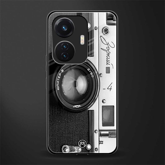 vintage camera back phone cover | glass case for vivo t1 44w 4g