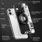 vintage camera glass case for samsung galaxy a72 image-4