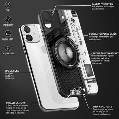 vintage camera back phone cover | glass case for vivo y22