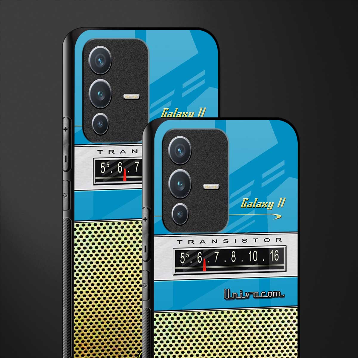 vintage radio glass case for vivo v23 5g image-2