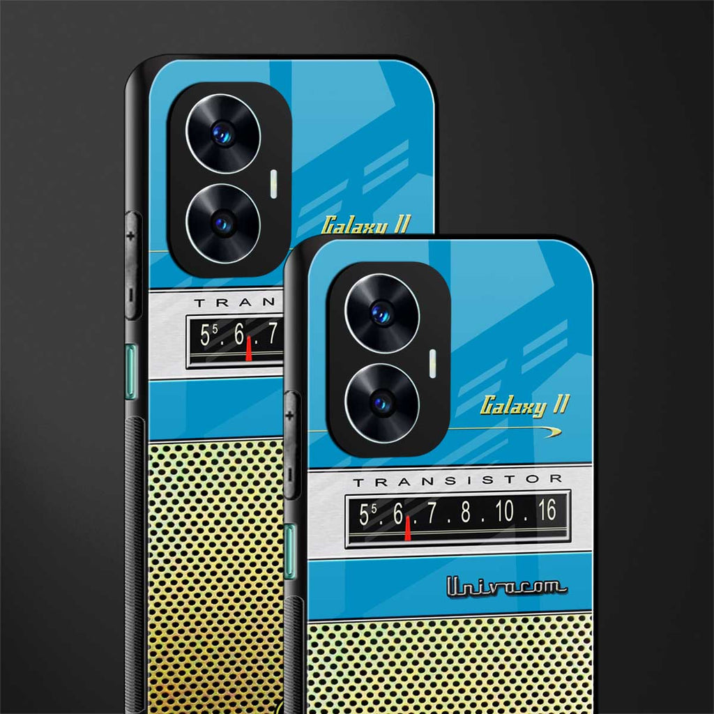 vintage radio back phone cover | glass case for realme c55