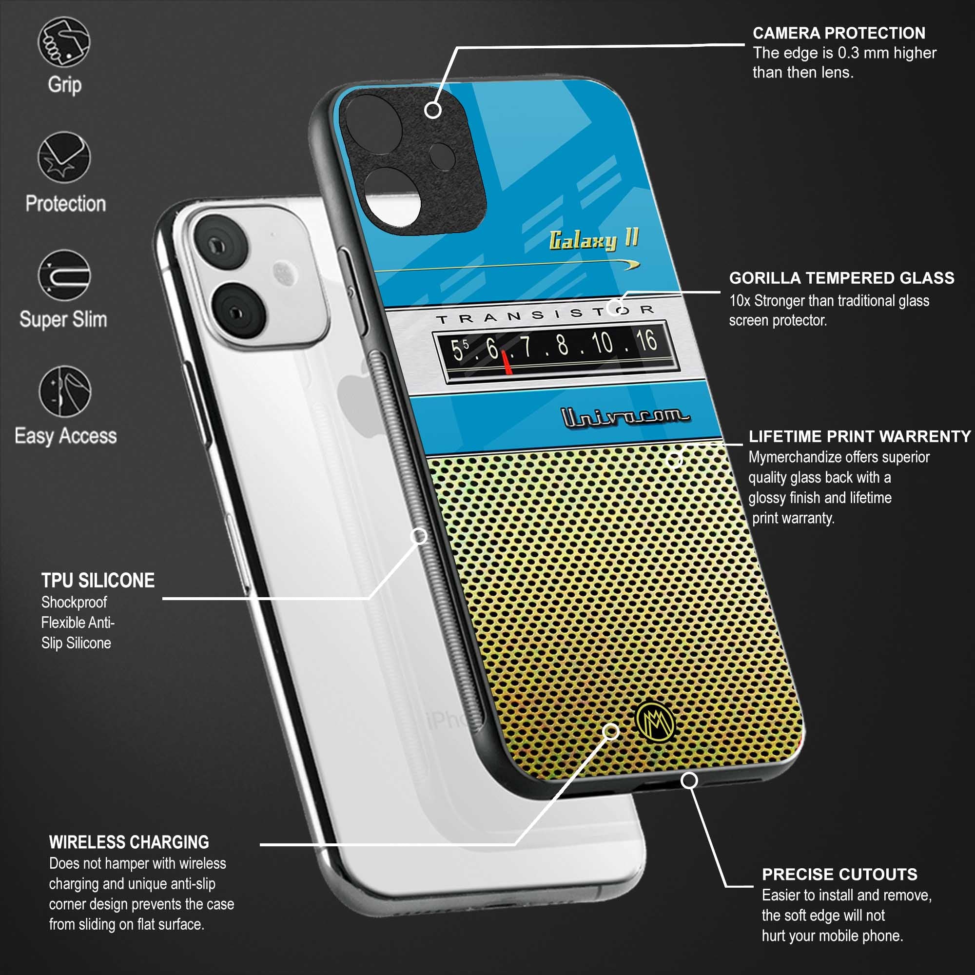 vintage radio glass case for realme 8 4g image-4