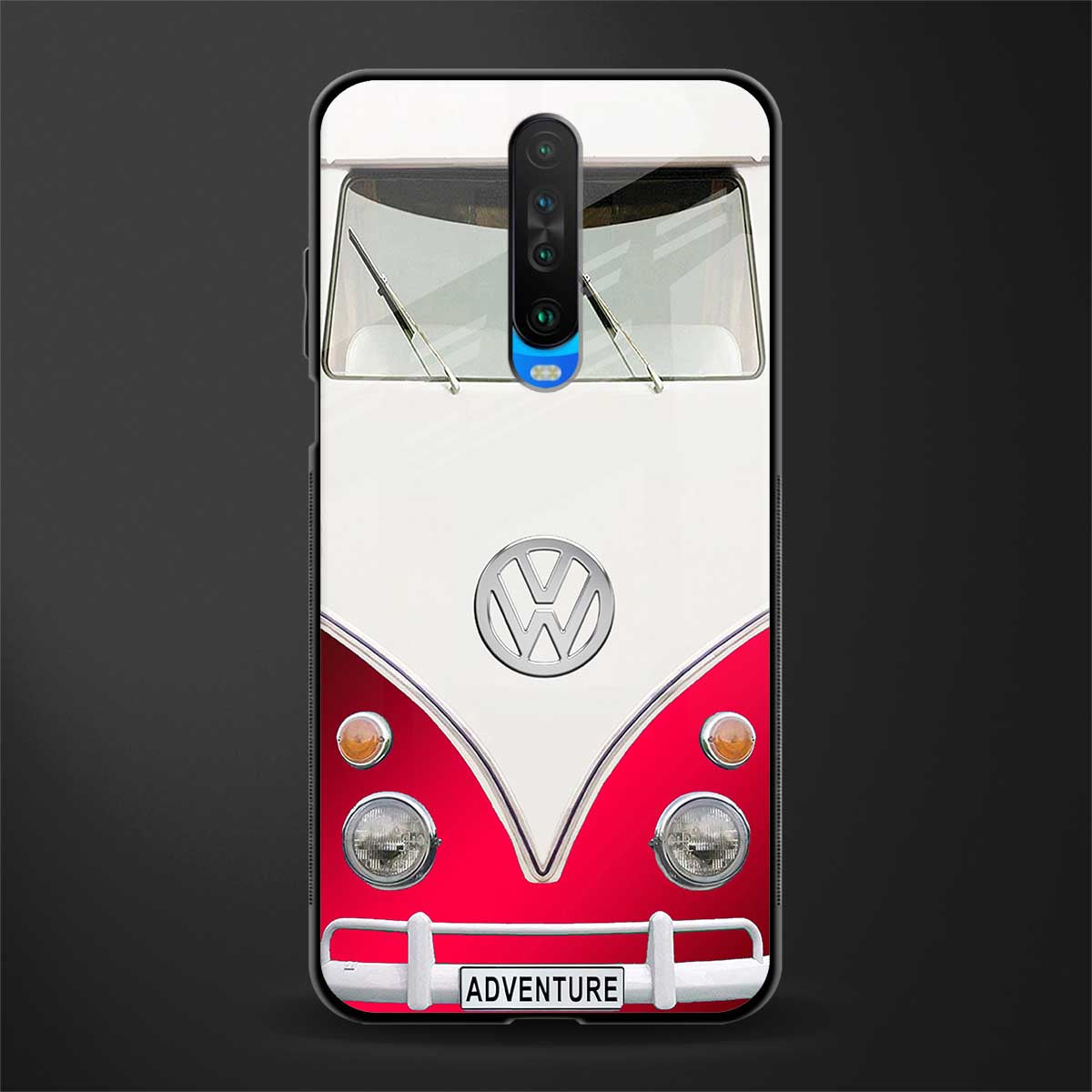 vintage volkswagen glass case for poco x2 image