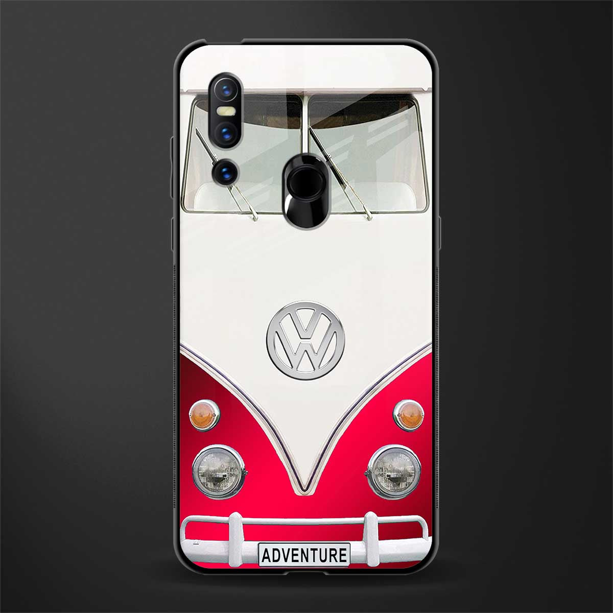 vintage volkswagen glass case for vivo v15 image