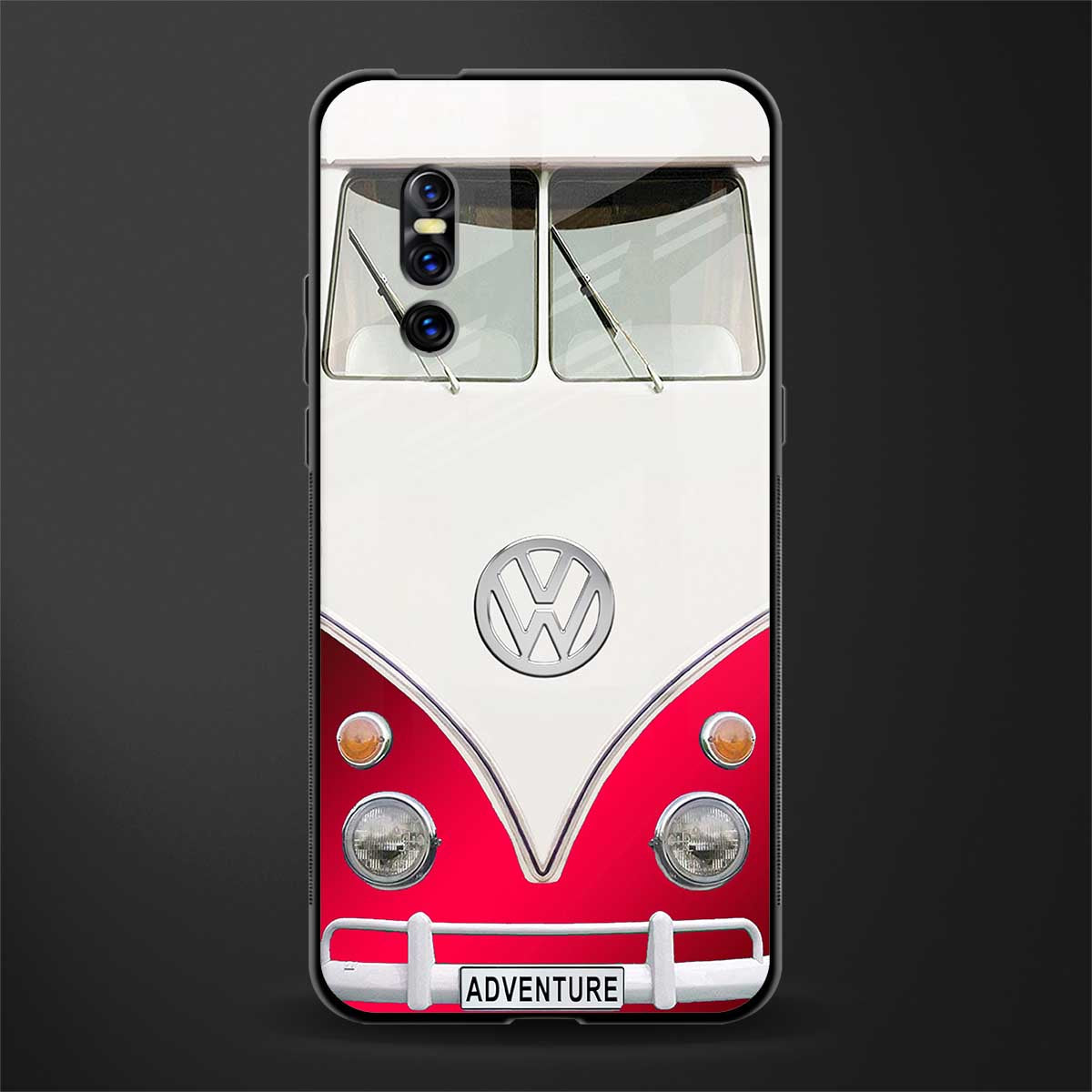 vintage volkswagen glass case for vivo v15 pro image