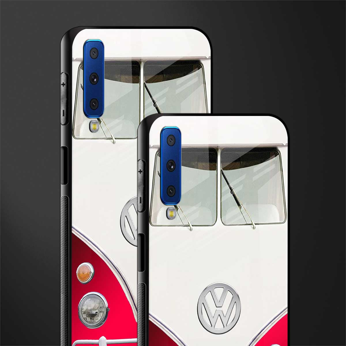 vintage volkswagen glass case for samsung galaxy a7 2018 image-2